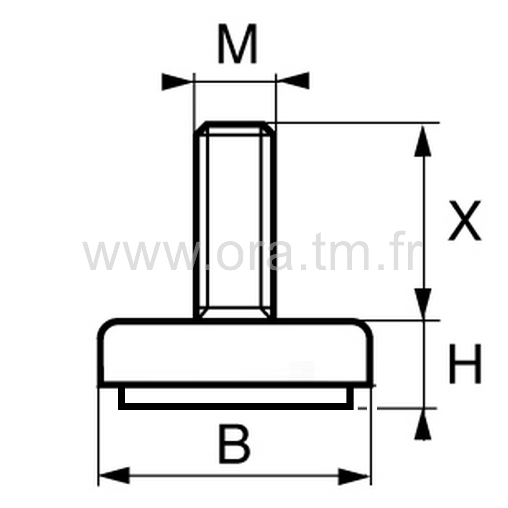 VPYFE - VERIN GLISSEUR - BASE CYLINDRIQUE